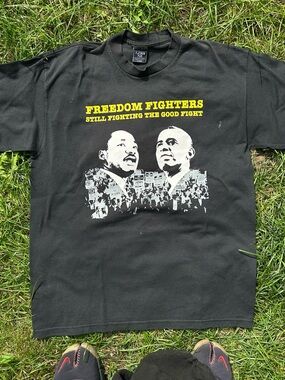 Martin Luther King Jr. Barrack Obama Freedom Fighters Civil Rights tee shirt